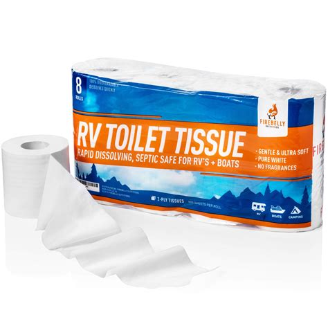 Firebelly Outfitters Rv Toilet Paper Septic Tank Safe 8 Rolls 2 Ply