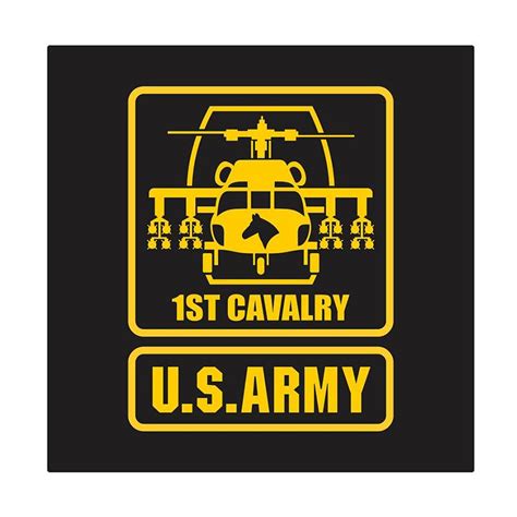 Jual Us Army 1st Cavalry Uh 60 Blackhawk Frame Cutting Sticker Di