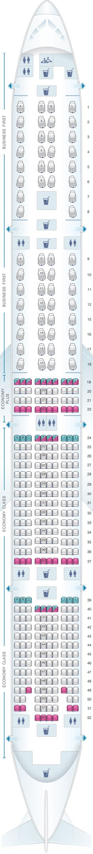 Plan De Cabine United Airlines Boeing B777 300er Seatmaestrofr