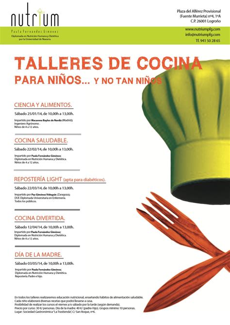 Todo tipo de cursos de cocina en madrid. Talleres de cocina para niños y...no tan niños. - Nutrium ...