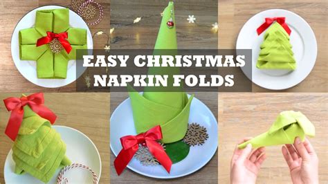 5 Beautiful Christmas Napkin Folds 6 Minute Video Tutorial Episode