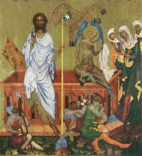 Christi himmelfahrt, in der schweiz und in liechtenstein auffahrt (alemannisch uuffert) genannt, bezeichnet im christlichen glauben die rückkehr jesu christi als sohn gottes zu seinem vater in den himmel. Meister von Hohenfurth: Auferstehung Christi - Zeno.org