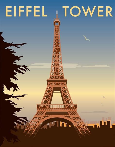 Eiffel Tower Eiffel Tower London Painting Paris Poster