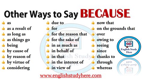 Which of the following is correct? Other Ways to Say BECAUSE - English Study Here