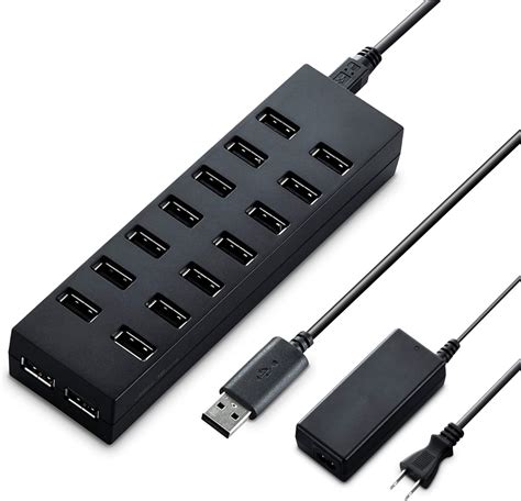 Elecom Usb Hub 16 Ports U2h Z16sbk Black Computers