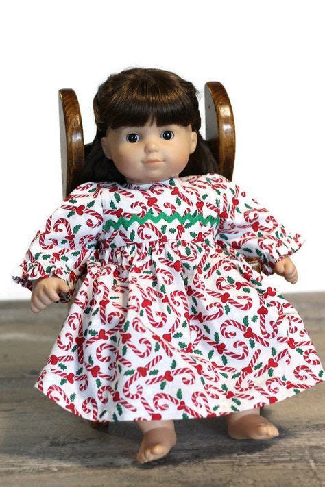Christmas Doll Nightie Pajamas Red And Green Candy Canes And Holly