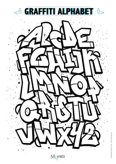 Coloriage Alphabet Graffiti Alphabet Graffiti Coloriage Alphabet