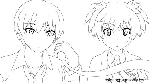 Karma Akabane Coloring Pages Assassination Classroom Coloring Pages