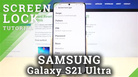 How To Set Up Screen Lock In Samsung Galaxy S21 Ultra Youtube