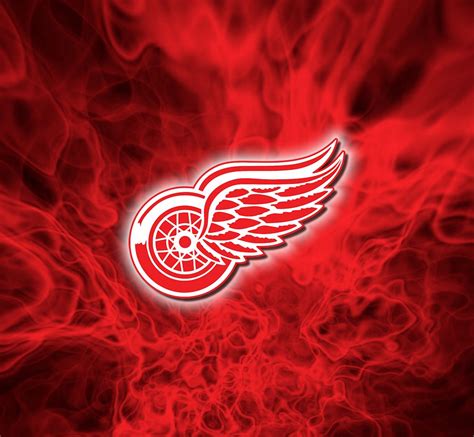 Wings On Fire Red Wing Logo Detroit Red Wings Nhl Red Wings