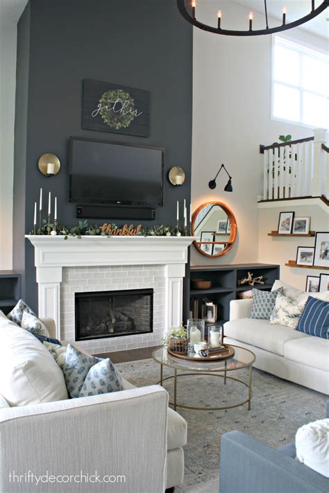 Gray Living Room Accent Wall
