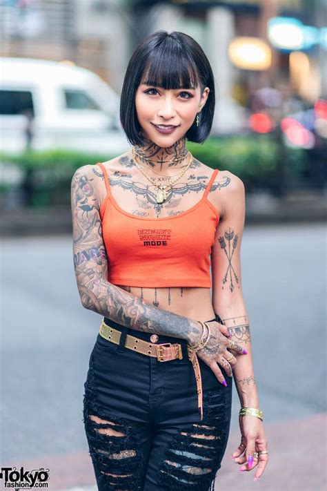Mana Izumi Gorgeous Japanese Hair Makeup Artist And Gyaru Tattoo Model