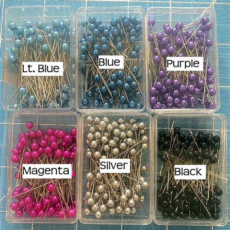 Pearl Head Straight Pins For Sewing And Crafts 100 Pins 1 Etsy
