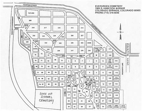 Evergreen Cemetery Map