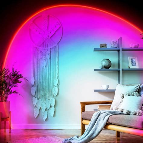 Colorful Sunset Projection Led Light With Remoterainbow Night Light 180°rotation Romantic Sun
