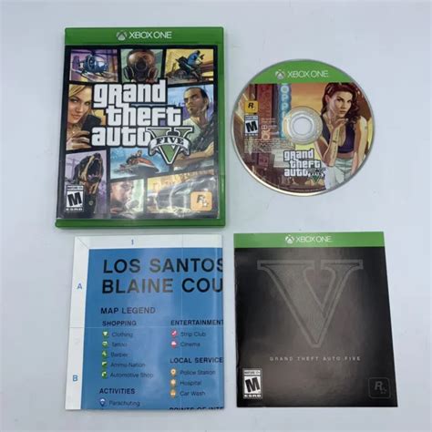 Grand Theft Auto V Gta 5 Microsoft Xbox One 2014 Complet Avec Manuel