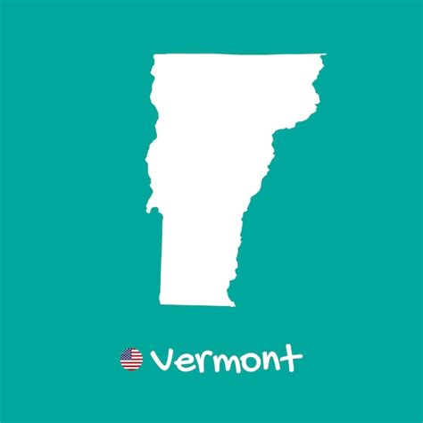 Premium Vector Vector Detailed Map Of Vermont Isolated On Blue