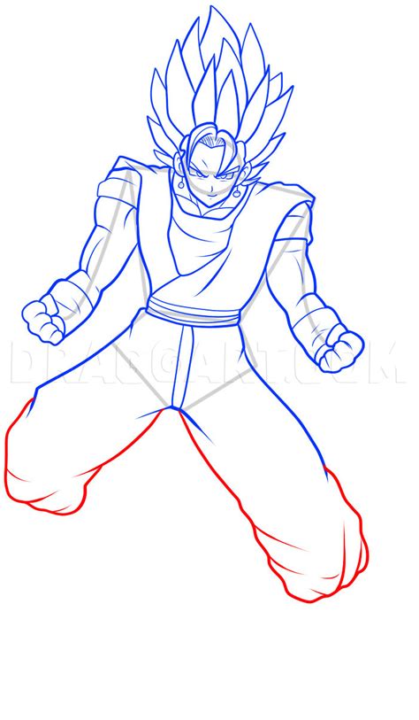 How To Draw Super Vegito Dragon Ball Z Step By Step Drawing Guide