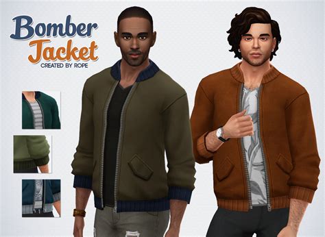 Ropes Workshop Bomber Jacket For The Sims 4 I No Longer Use Or