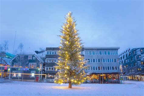 Christmas Tree In Tromso Norway Tromso At Winter Time Christmas In