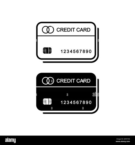 Credit Card Icon Vector Logo Design Black Symbol Isolated On White