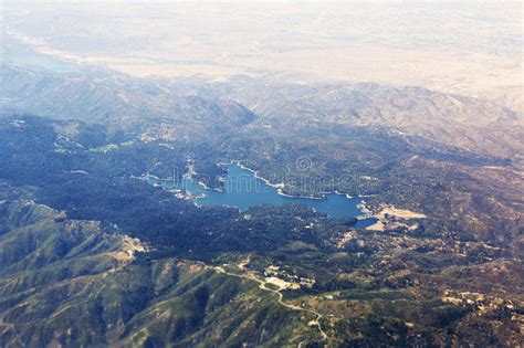 Aerial View Of Lake Arrowhead In California The Usa Stock Photo