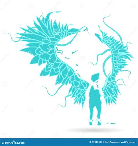 Gabriel Keeper Sentine Vector Illustration Silhouette Of An Flame