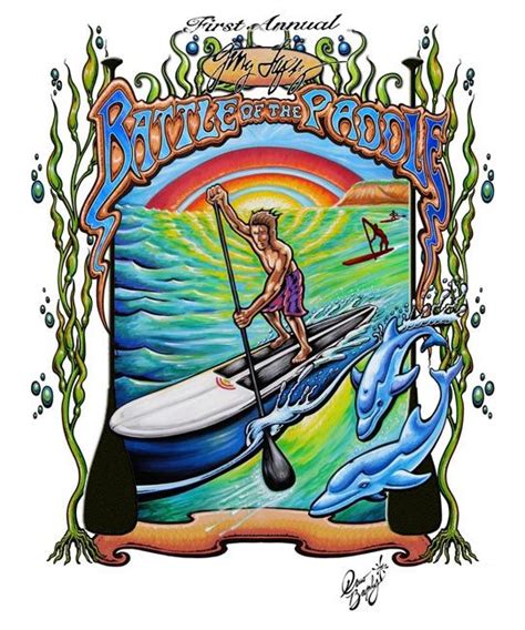 Art By Drew Brophy For Battle Of The Paddle Surfboard Art Surf Art Art