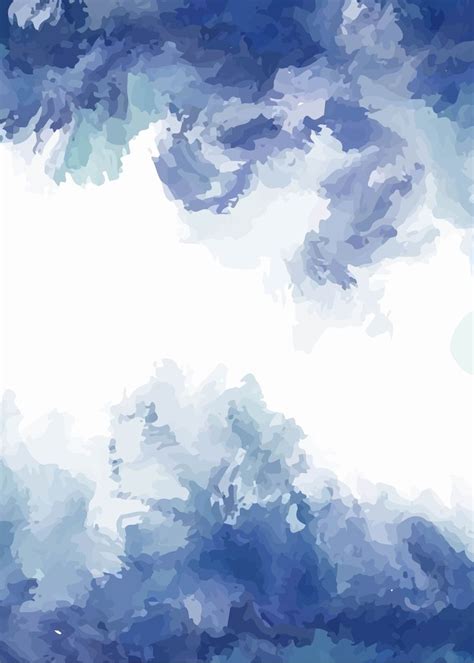 Vector Blue Ink Watercolor Background Watercolor Background Pastel 