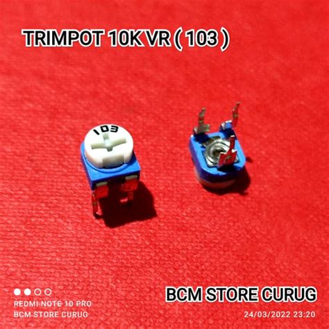 Jual 10k Ohm 103 Trimpot Trimmer Variable Vertical Resistor Vrae85