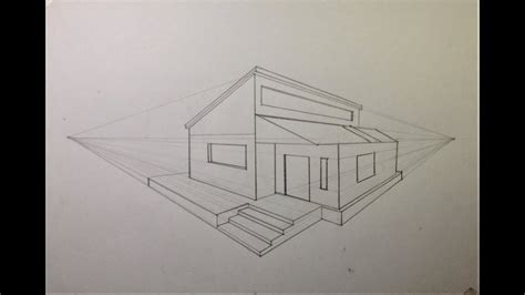 Architectural │how To Draw A Simple Modern House In 2 Point Perspective