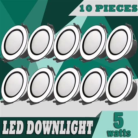 Pieces Led Downlight Color White Black Ceiling Pin Light Ilaw Sa