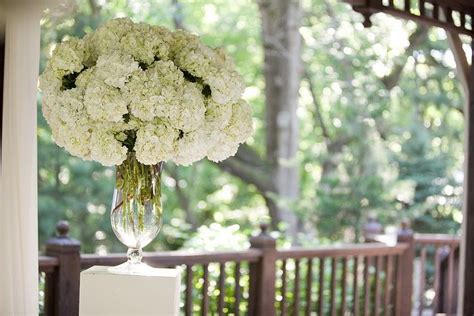 White Hydrangea Altar Ceremony Flowers White Hydrangea Wedding