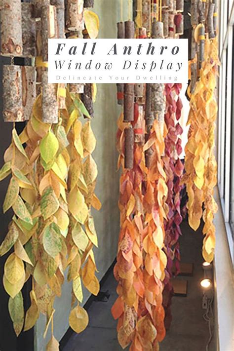 Leaf Press Anthropologie Autumn Window Display