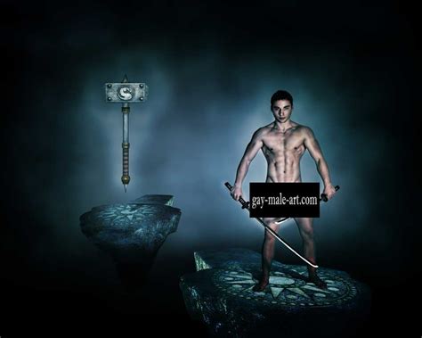 Dual Swords Vs Warhammer Gay Art Male Art Nude Photo Print By
