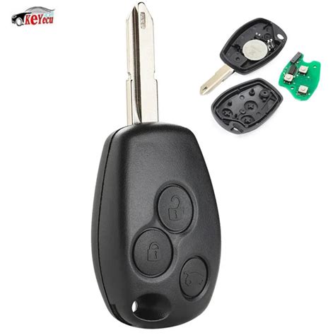 Keyecu 3 Button Remote Key Fob 433mhz Transponder Chip Pcf7946 Uncut