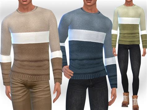 Male Sims Sweaters By Saliwa At Tsr Sims 4 Updates