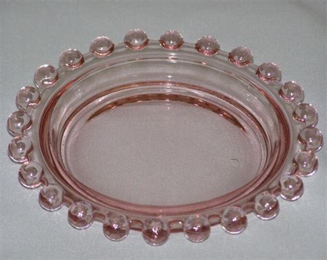 Vintage Pink Depression Glass Imperial Candlewick Bubble Boopie Ashtray
