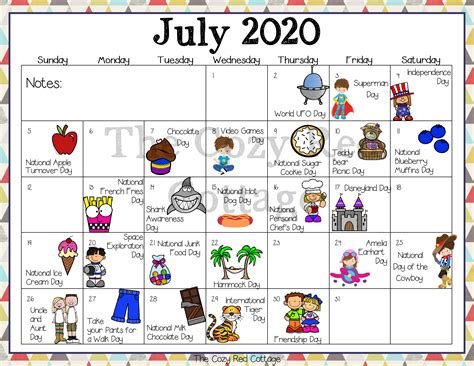 July 2023 Holidays And Observances Pelajaran