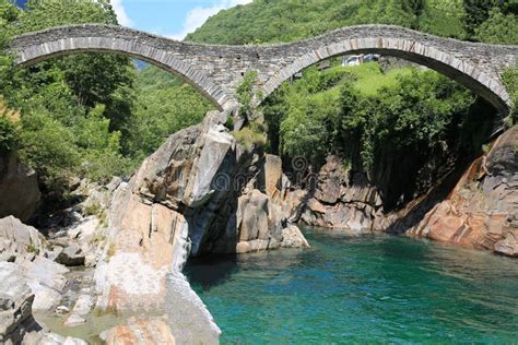 The Verzasca Valley In Tessin Switzerland Stock Image Image Of