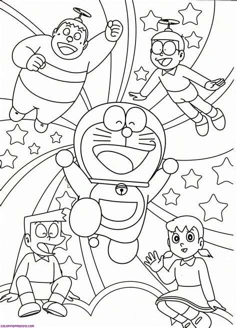 These sheets could be used as a great friendship. Doraemon and friends - COLORING PAGES