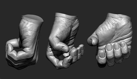 Fist Realistic Male Hand 3d Model Cgtrader