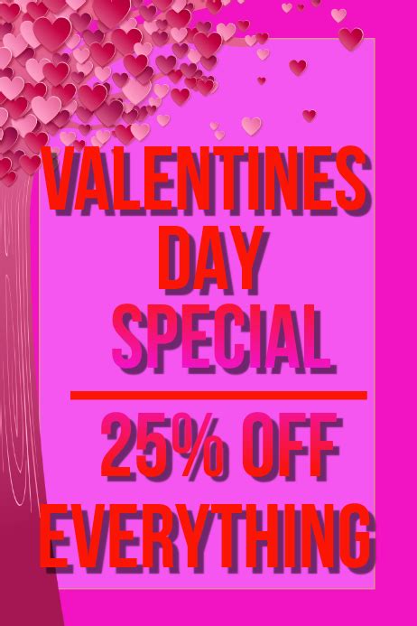 Valentines Day Retail Template Postermywall