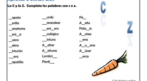 Ejercicios Ortografía Para Niños Y Niñas De Primaria