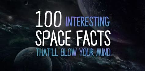 100 Interesting Space Facts Thatll Blow Your Mind The Fact Site