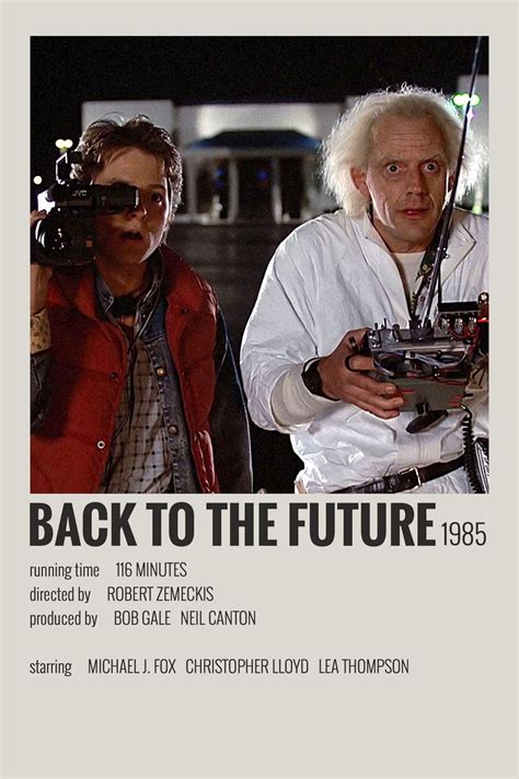 Alternative Minimalist Movieshow Polaroid Poster Back To The Future