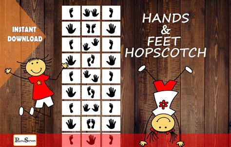 Hands And Feet Sensory Path Hopscotch For Preschooler Etsy