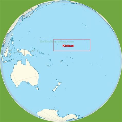Kiribati Location On The Pacific Ocean Map Polynesia Map Tuvalu