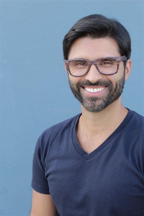 Handsome Male With Glasses Portrait Stock Image Image Of Modern