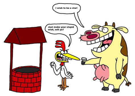 Cow And Chicken By The Wishing Well By Blackrhinoranger On Deviantart
